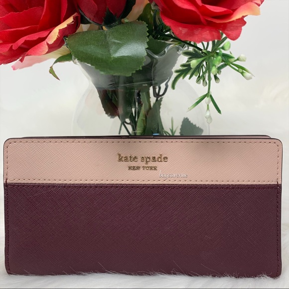Kate spade NY large slim bifold wallet cherrywood - Picture 7 of 8